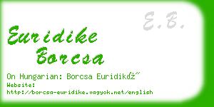 euridike borcsa business card